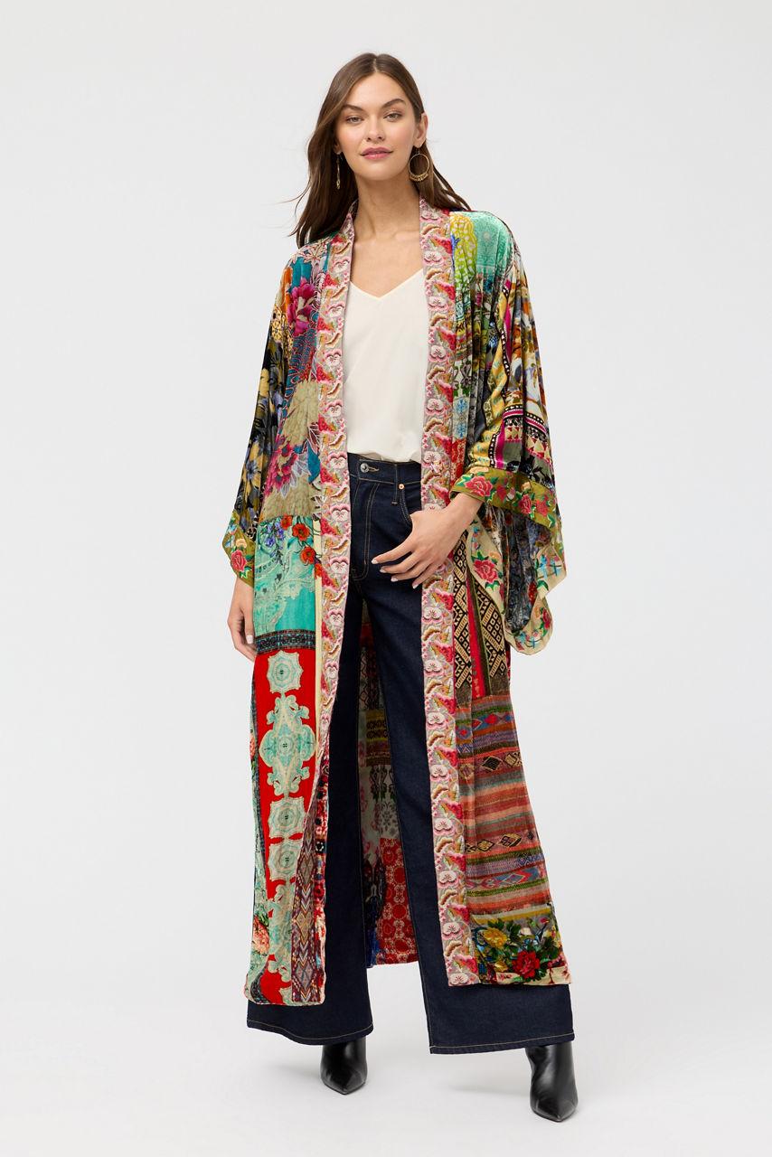 ONE OF A KIND VELVET KIMONO, , large image 4