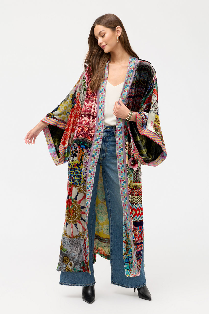 ONE OF A KIND VELVET KIMONO, , large image 2