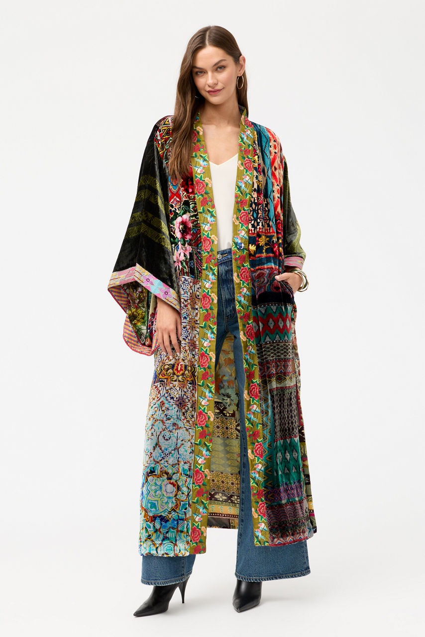 ONE OF A KIND VELVET KIMONO, , large image 5