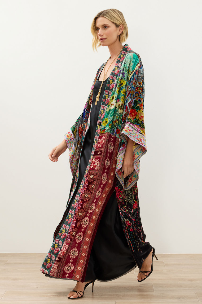 ONE OF A KIND VELVET KIMONO, , large image 1