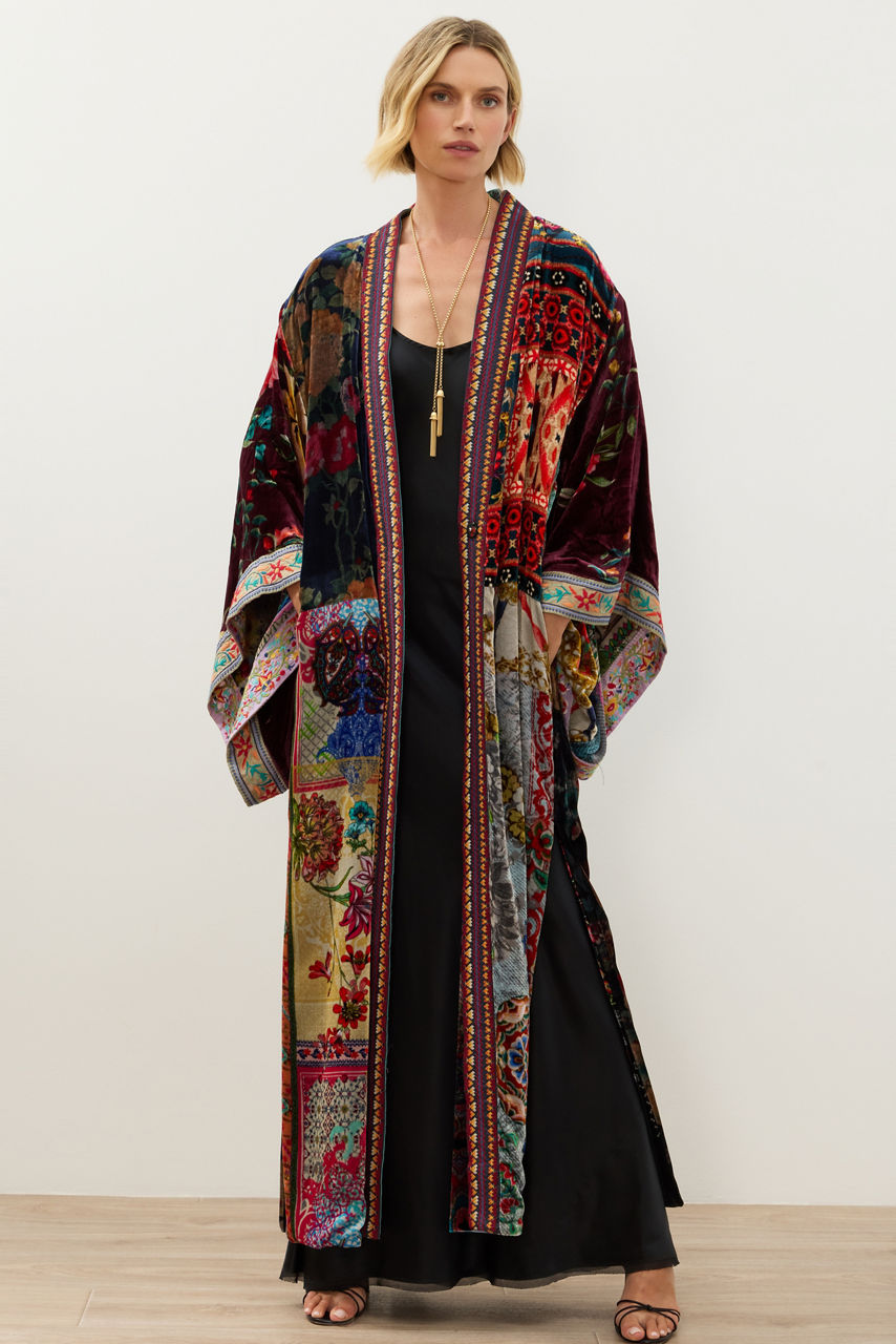 ONE OF A KIND VELVET KIMONO, , large image 3