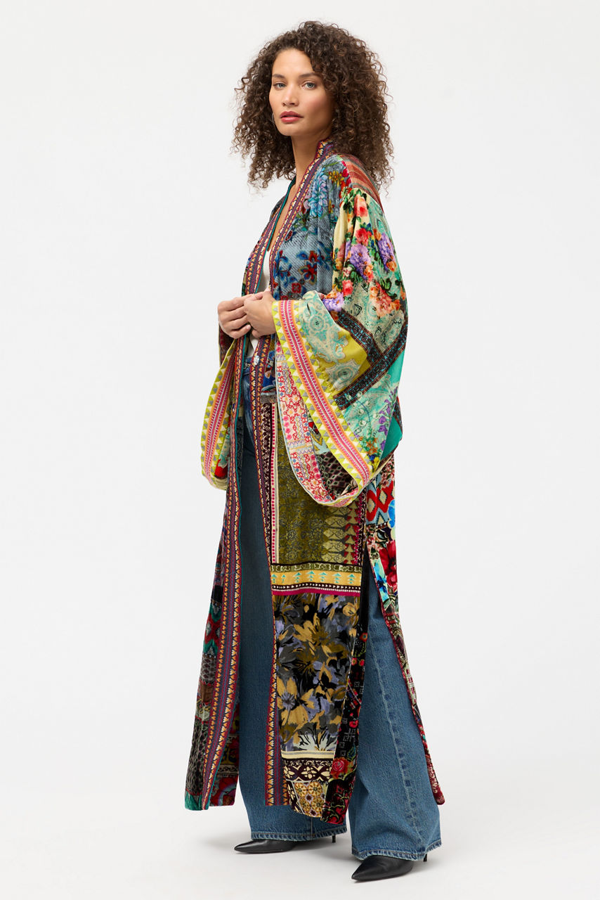 ONE OF A KIND VELVET KIMONO, , large image 2