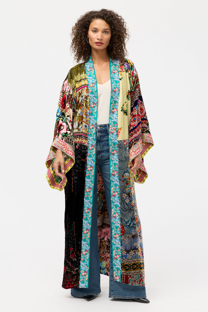ONE OF A KIND VELVET KIMONO, , large image 4