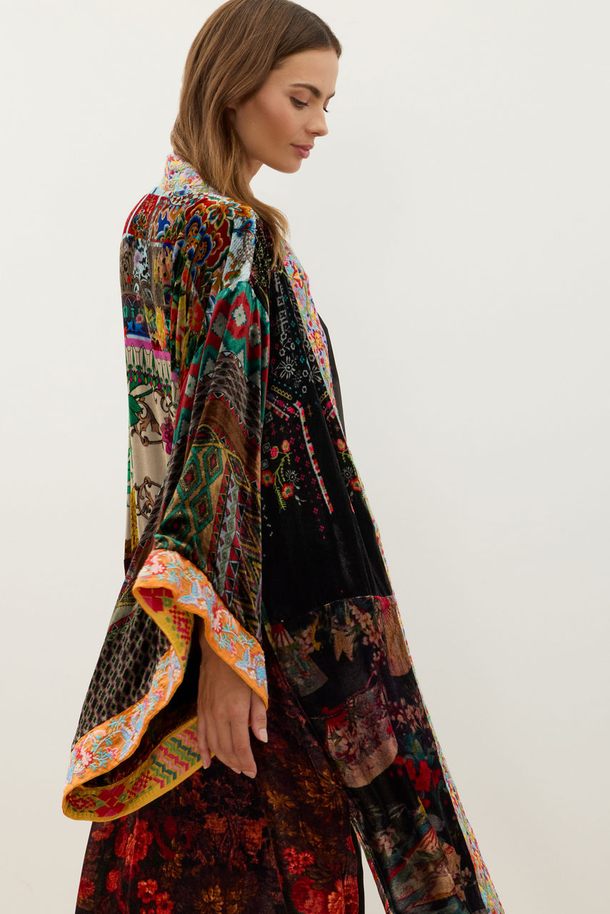 ONE OF A KIND VELVET KIMONO, , large image 1