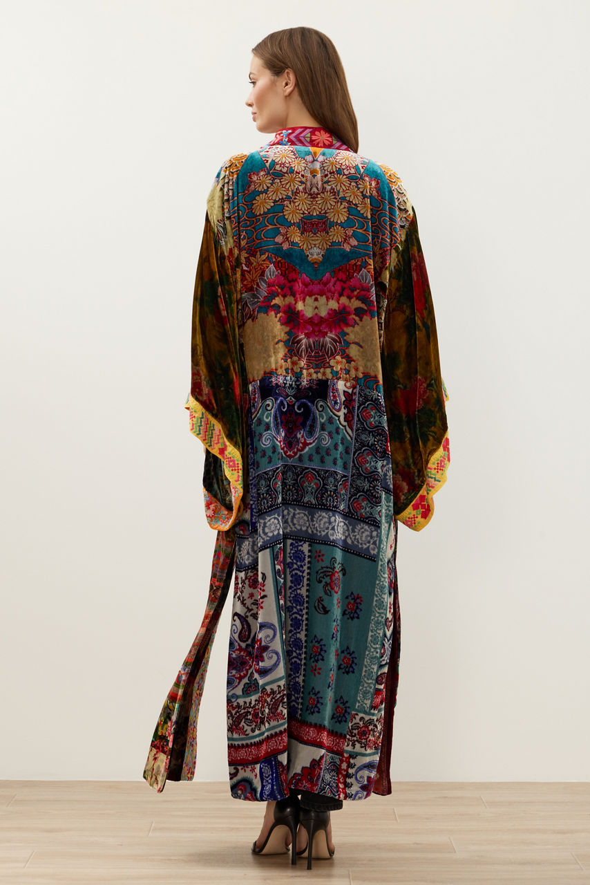 ONE OF A KIND VELVET KIMONO, , large image 3