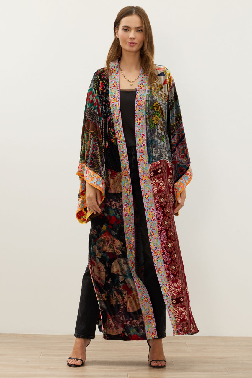 ONE OF A KIND VELVET KIMONO, , large image 5