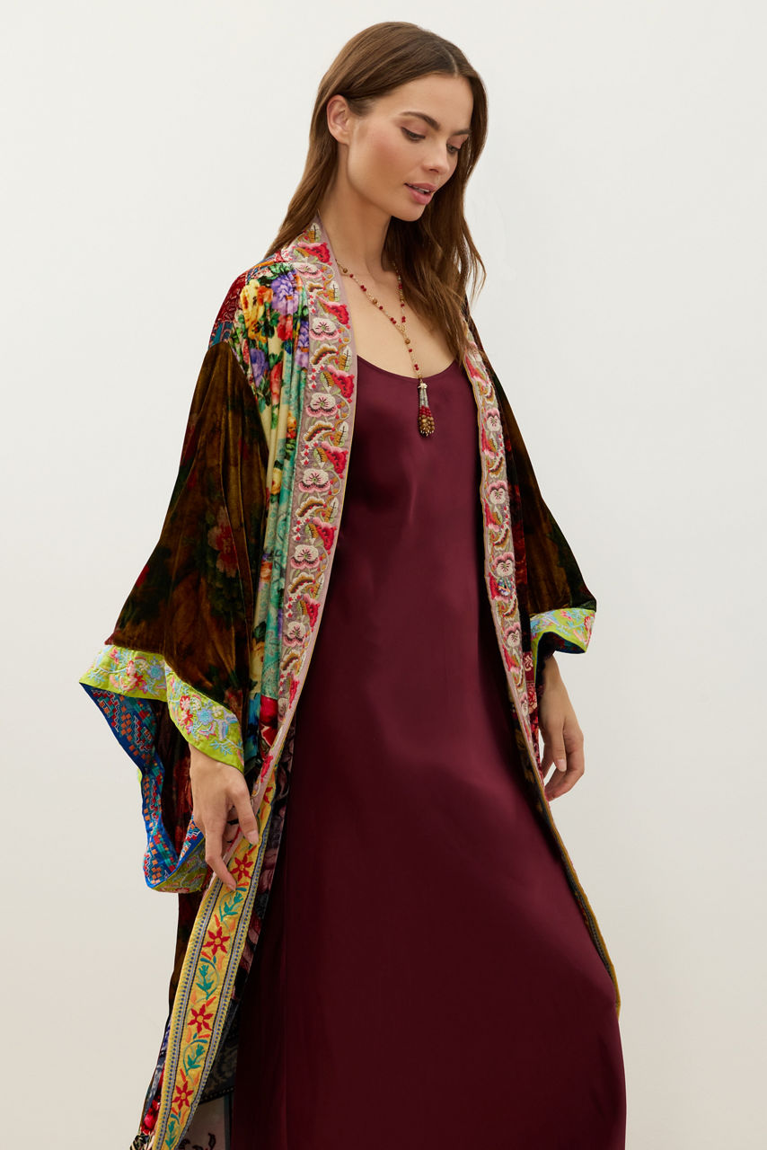 ONE OF A KIND VELVET KIMONO, , large image 1