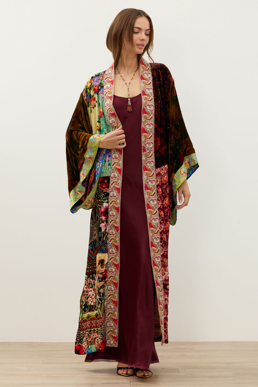 ONE OF A KIND VELVET KIMONO, , large image 2