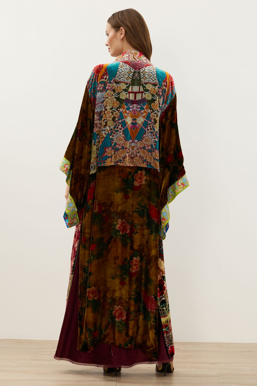 ONE OF A KIND VELVET KIMONO, , large image 5