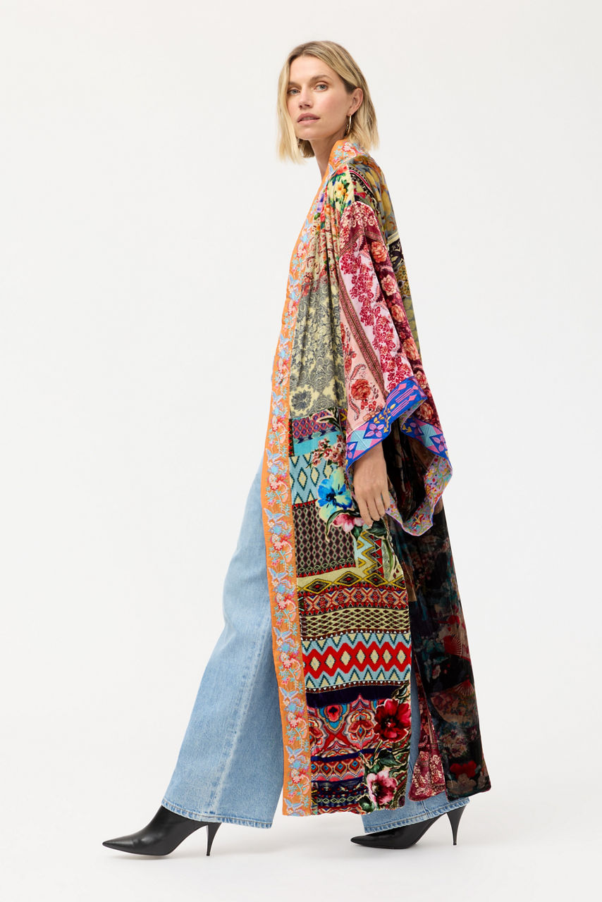 ONE OF A KIND VELVET KIMONO, , large image 1