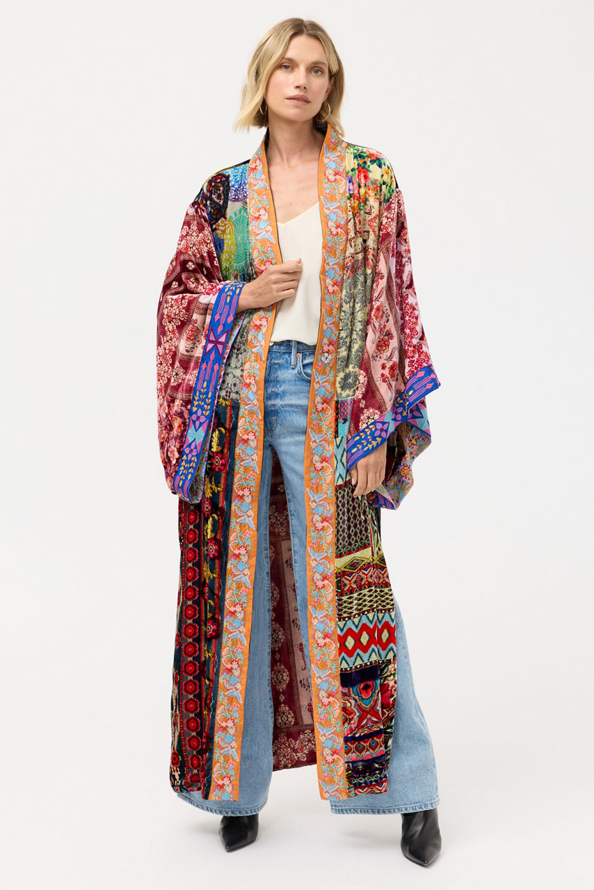 ONE OF A KIND VELVET KIMONO, , large image 2