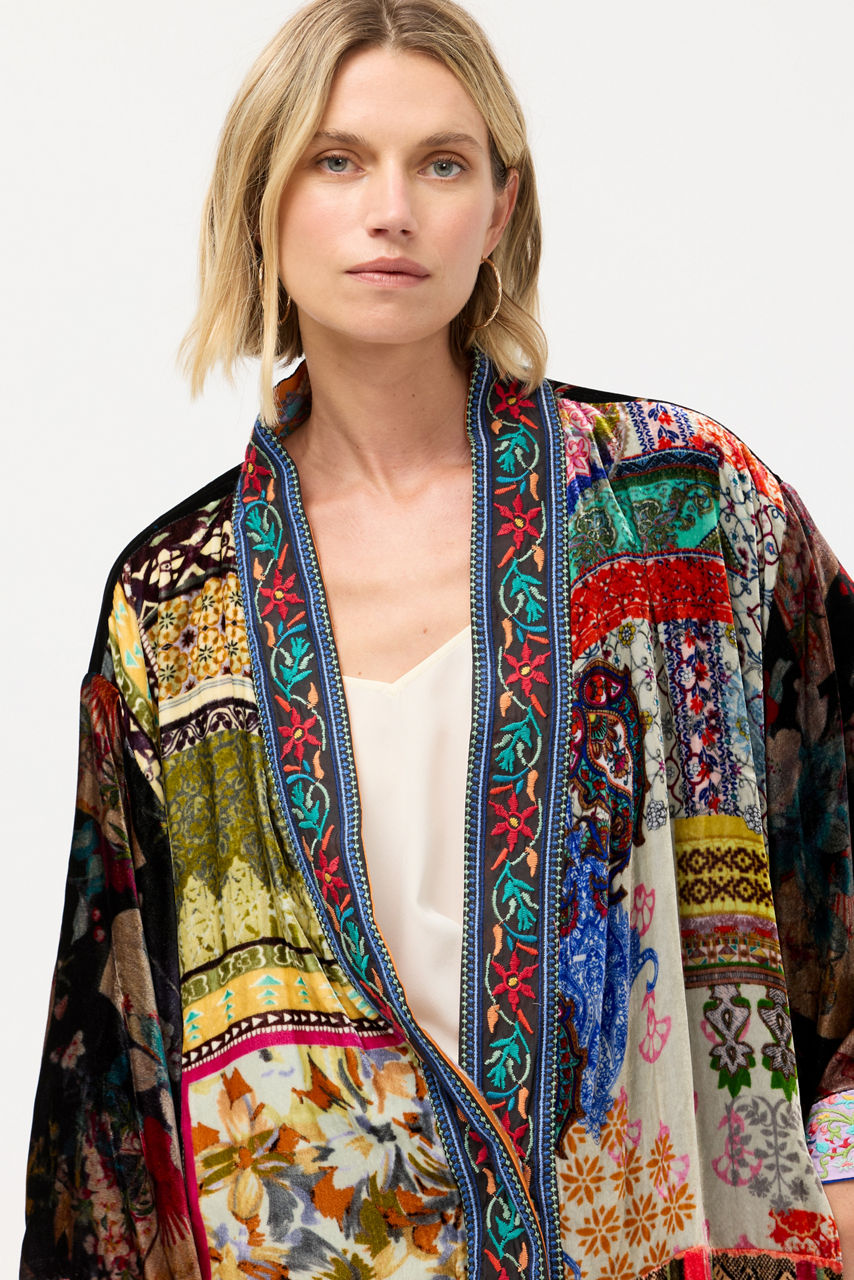 ONE OF A KIND VELVET KIMONO, , large image 5