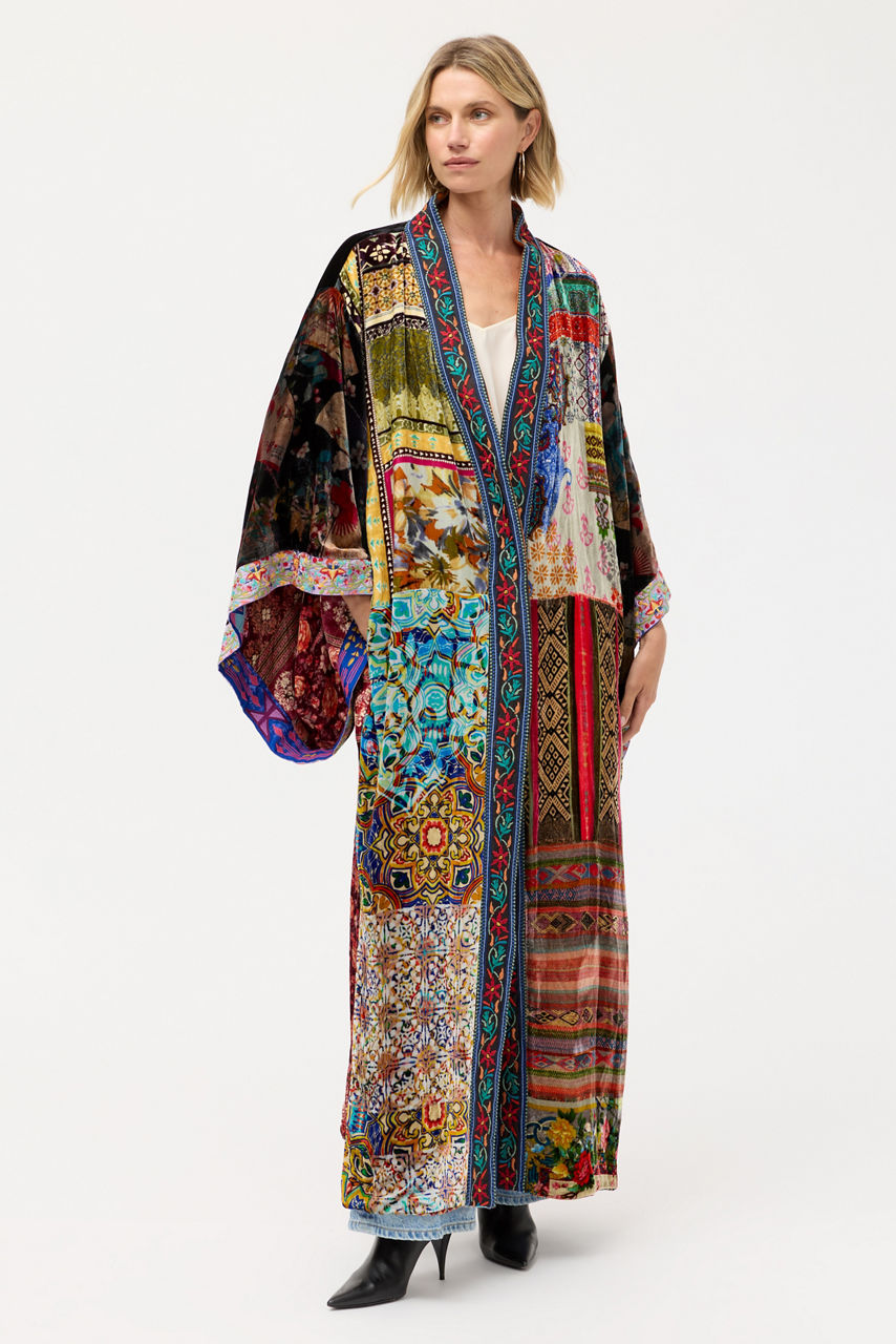ONE OF A KIND VELVET KIMONO, , large image 6
