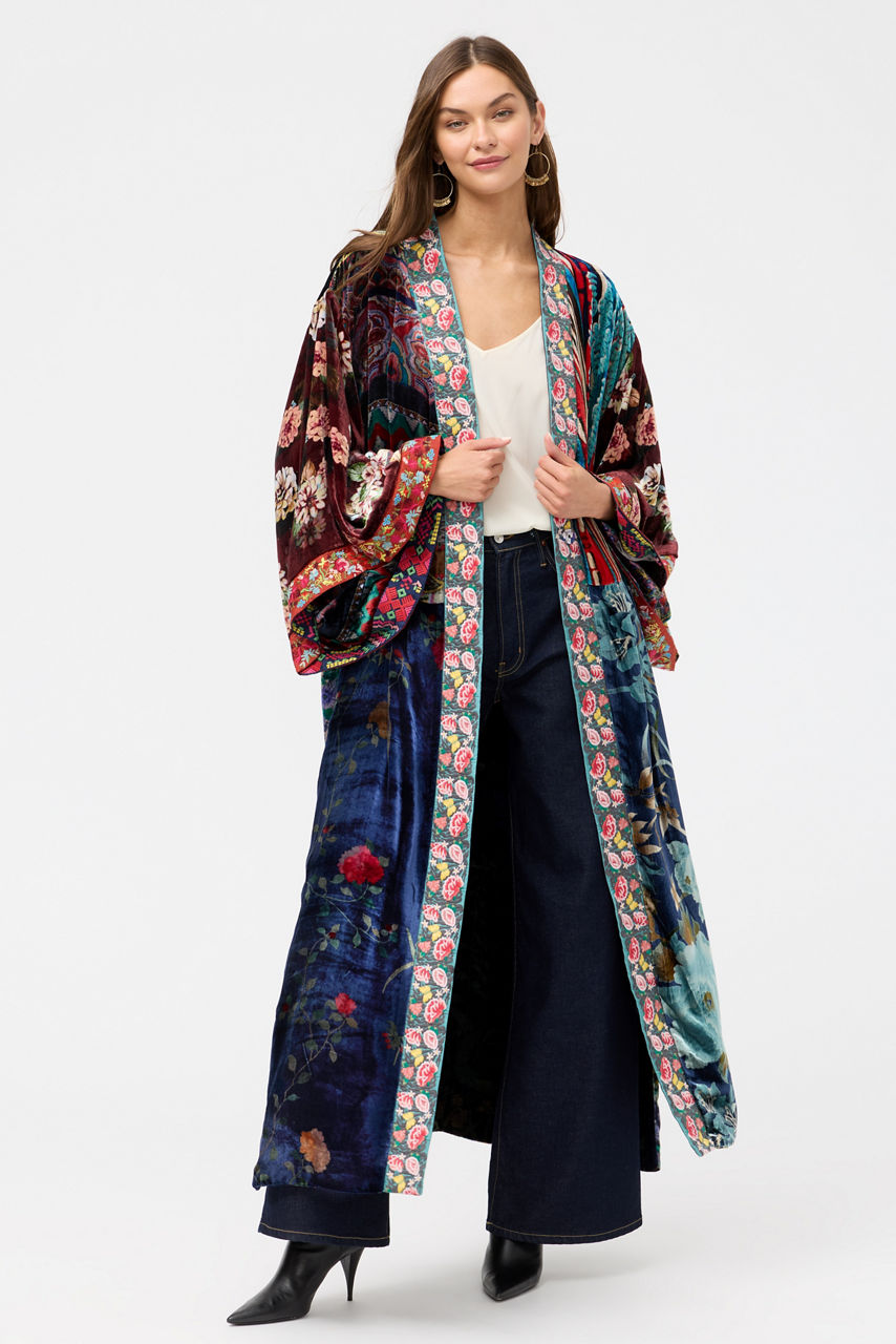 ONE OF A KIND VELVET KIMONO, , large image 1