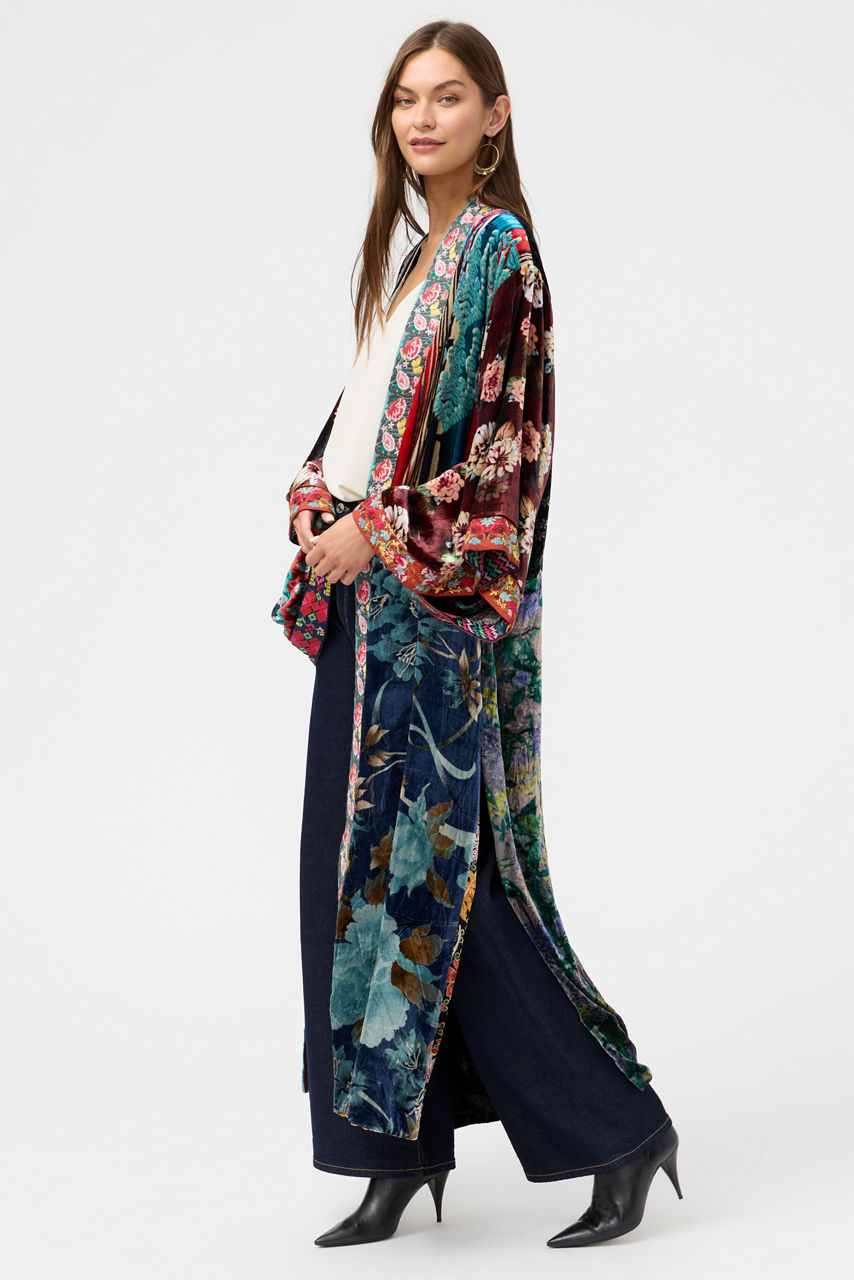 ONE OF A KIND VELVET KIMONO, , large image 2