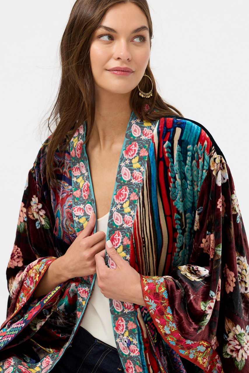 ONE OF A KIND VELVET KIMONO, , large image 4