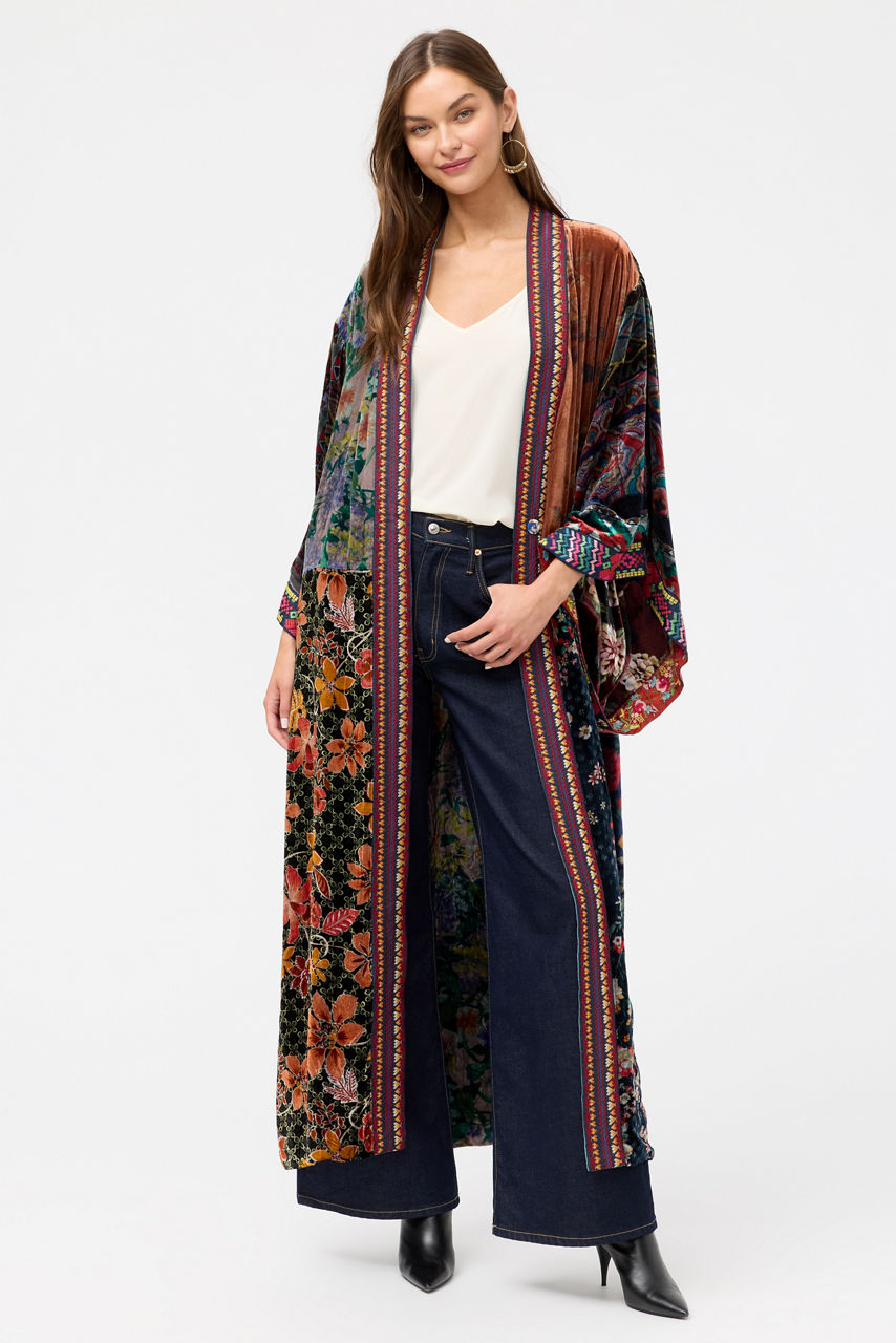 ONE OF A KIND VELVET KIMONO, , large image 5