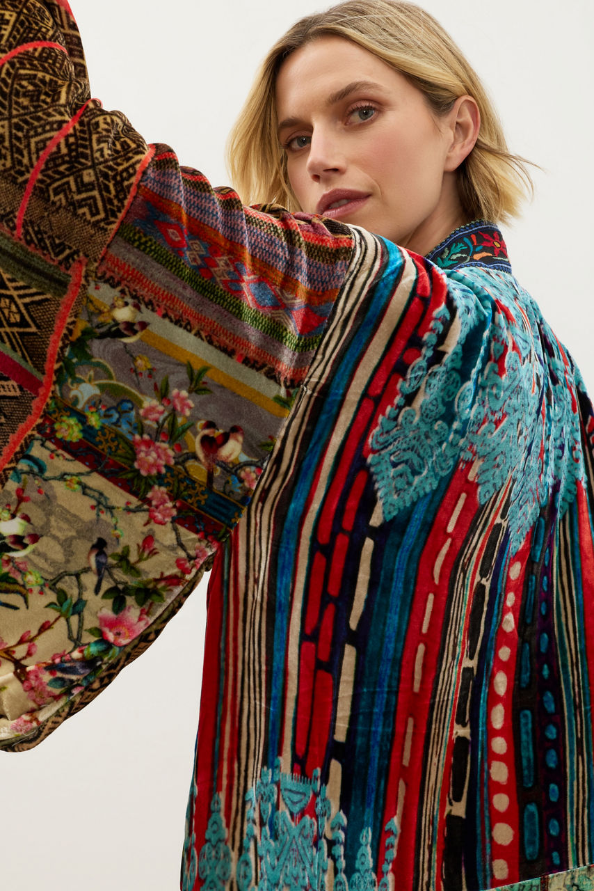 ONE OF A KIND VELVET KIMONO, , large image 1