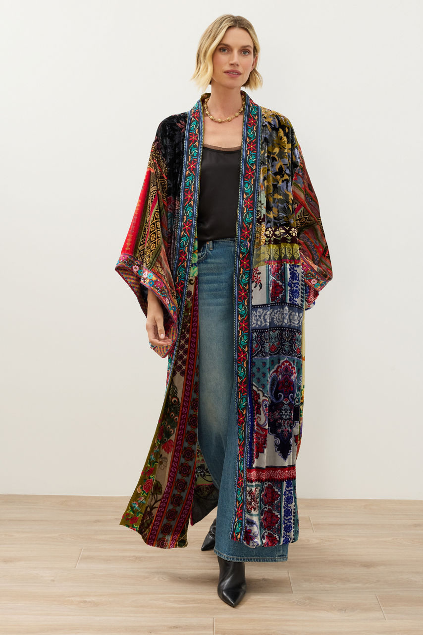 ONE OF A KIND VELVET KIMONO, , large image 3