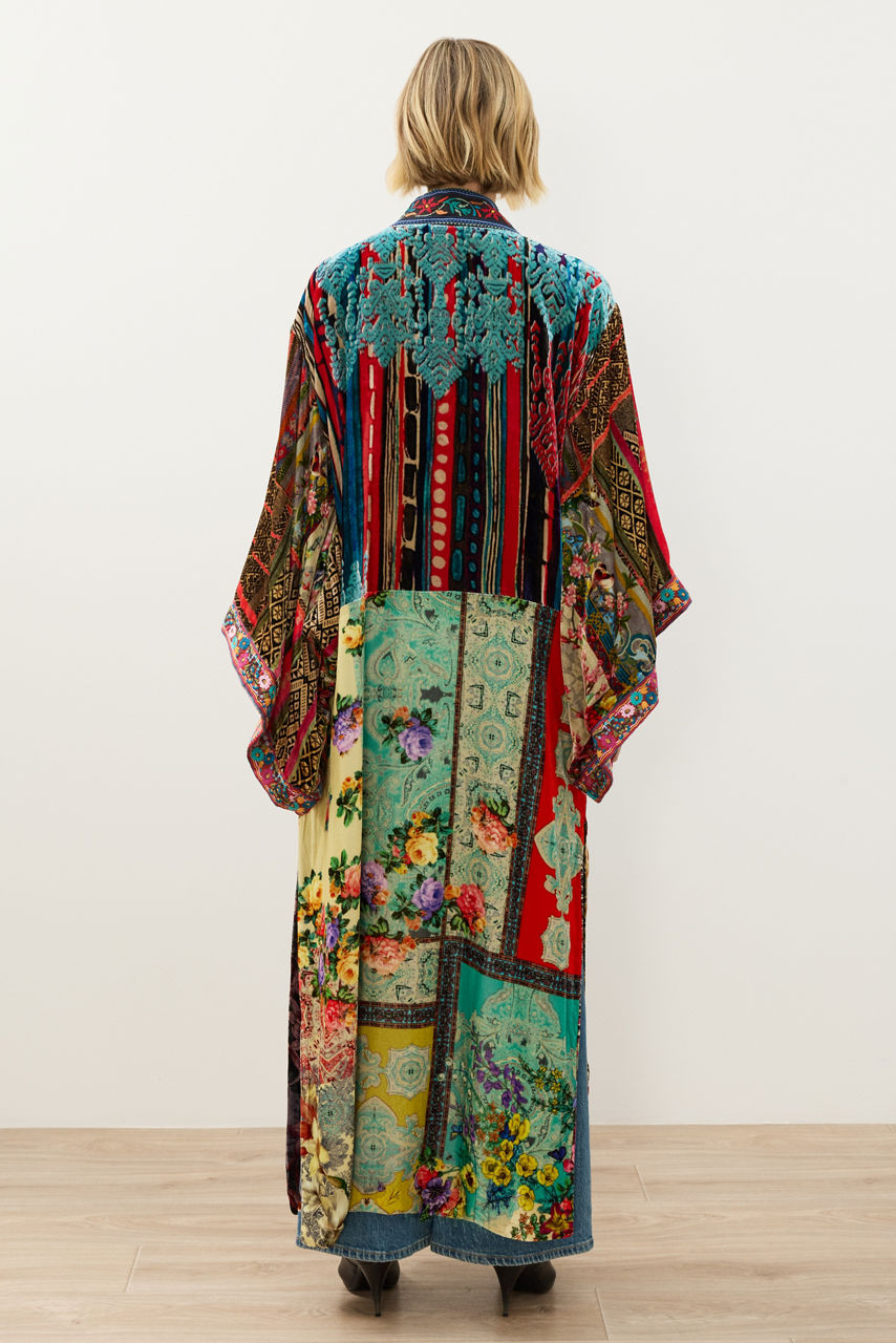 ONE OF A KIND VELVET KIMONO, , large image 5