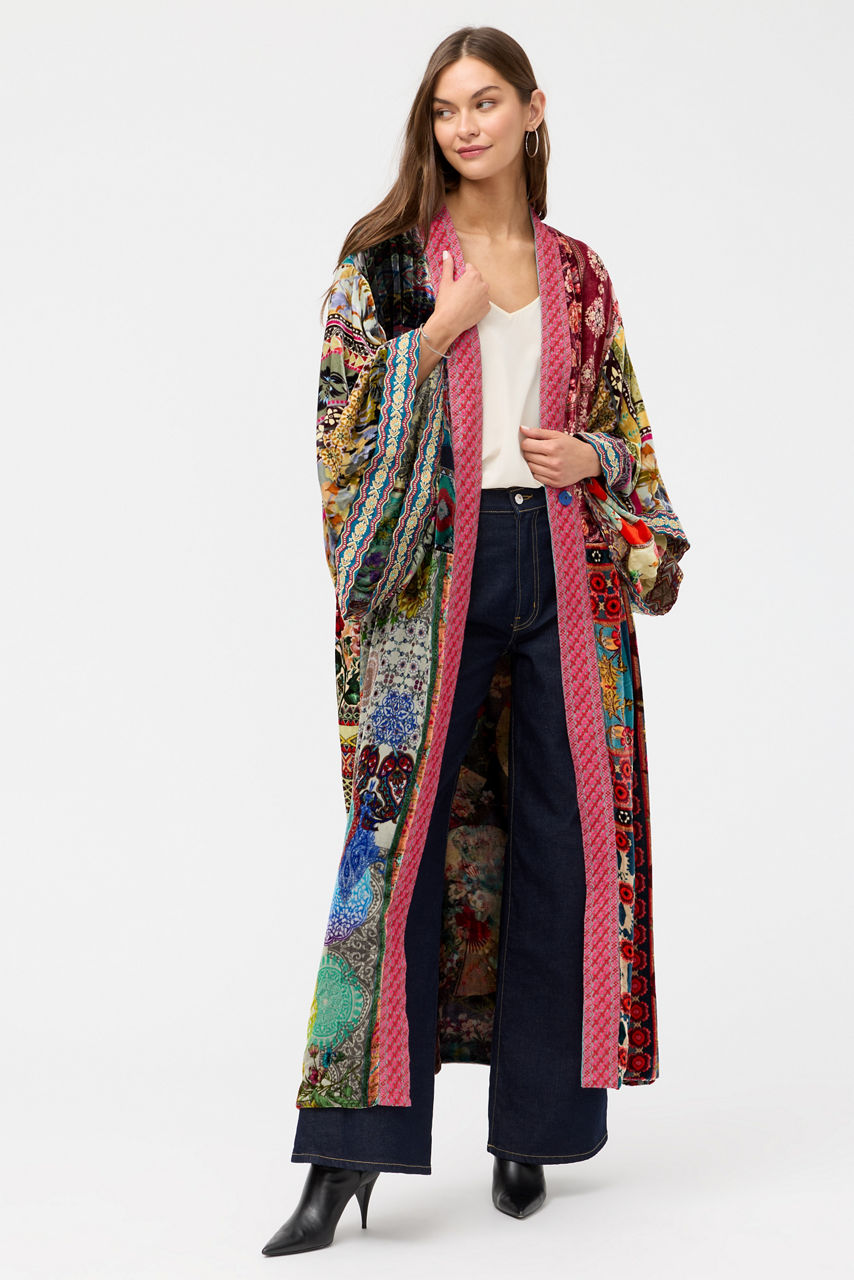 ONE OF A KIND VELVET KIMONO, , large image 1