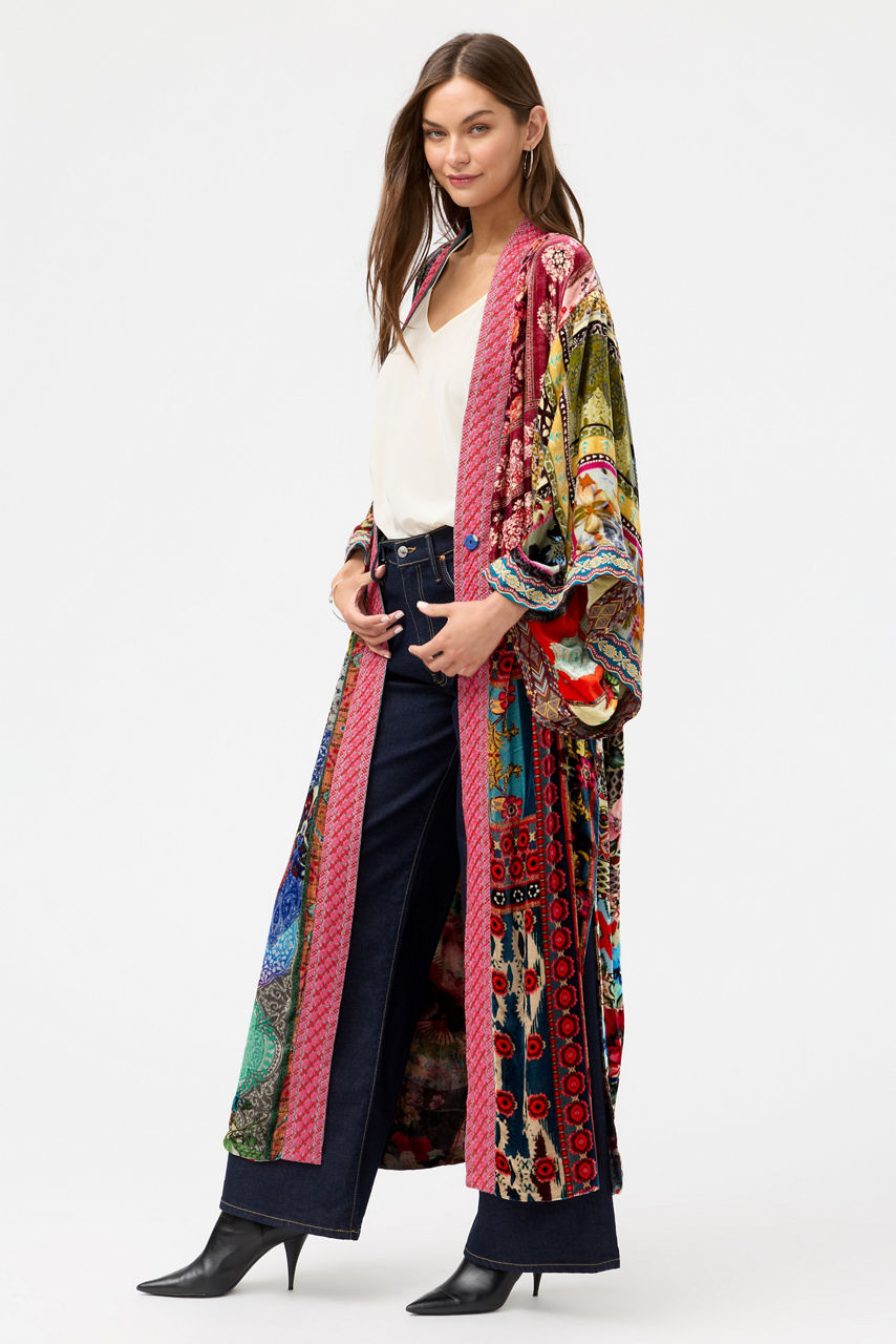 ONE OF A KIND VELVET KIMONO, , large image 2