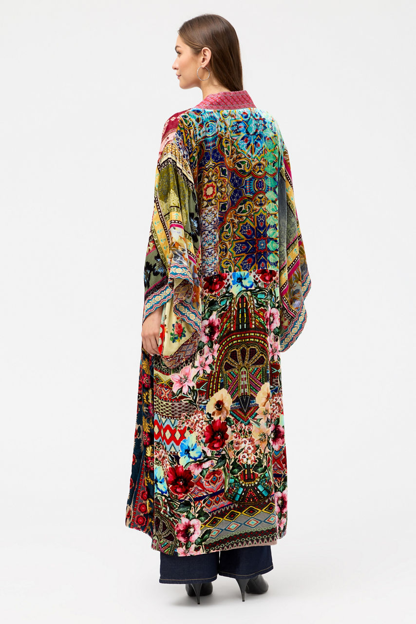 ONE OF A KIND VELVET KIMONO, , large image 3