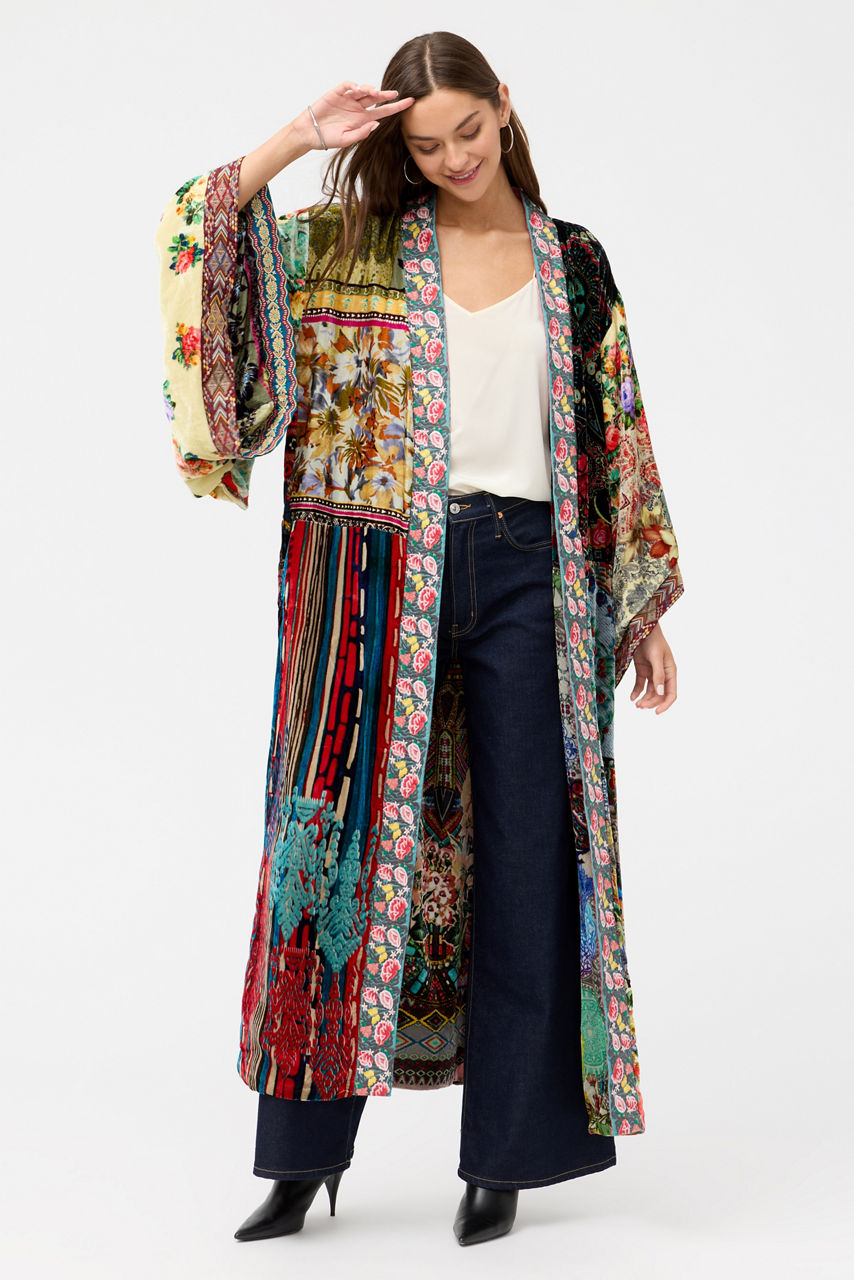 ONE OF A KIND VELVET KIMONO, , large image 4