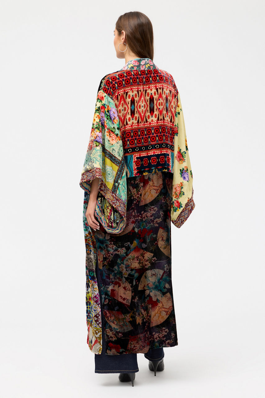 ONE OF A KIND VELVET KIMONO, , large image 5