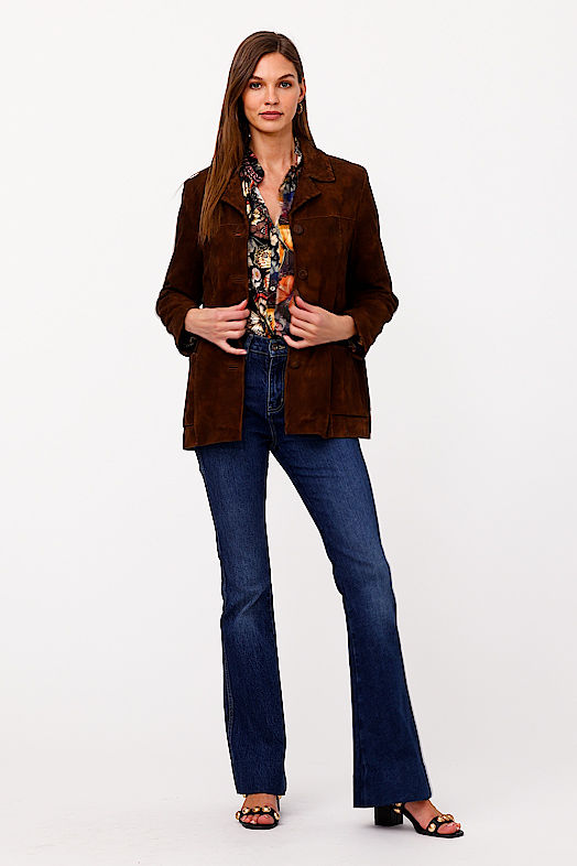 ITALIAN MARBLED SUEDE CHORE JACKET, , large video