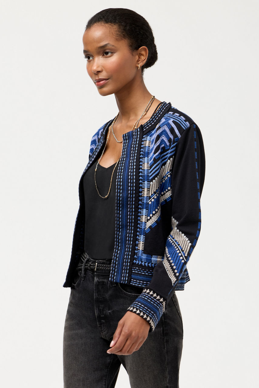 FRENCH TERRY MIXED MEDIA JACKET, , large image 3