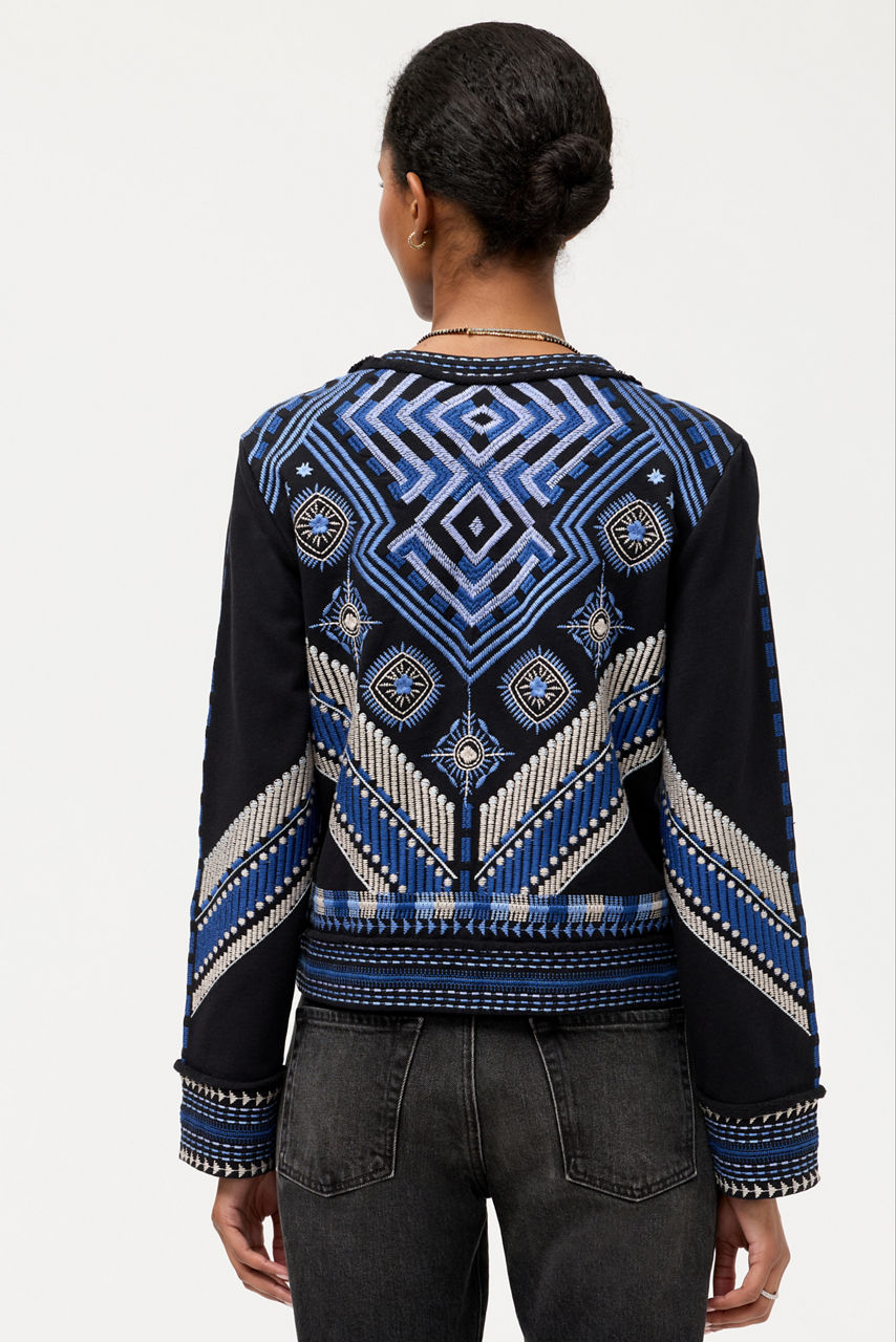 FRENCH TERRY MIXED MEDIA JACKET, , large image 4