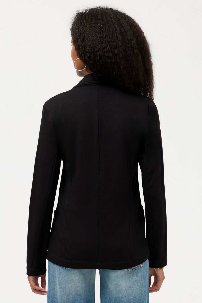 ESSENTIALS FRENCH TERRY ONE BUTTON BLAZER, , large image 4