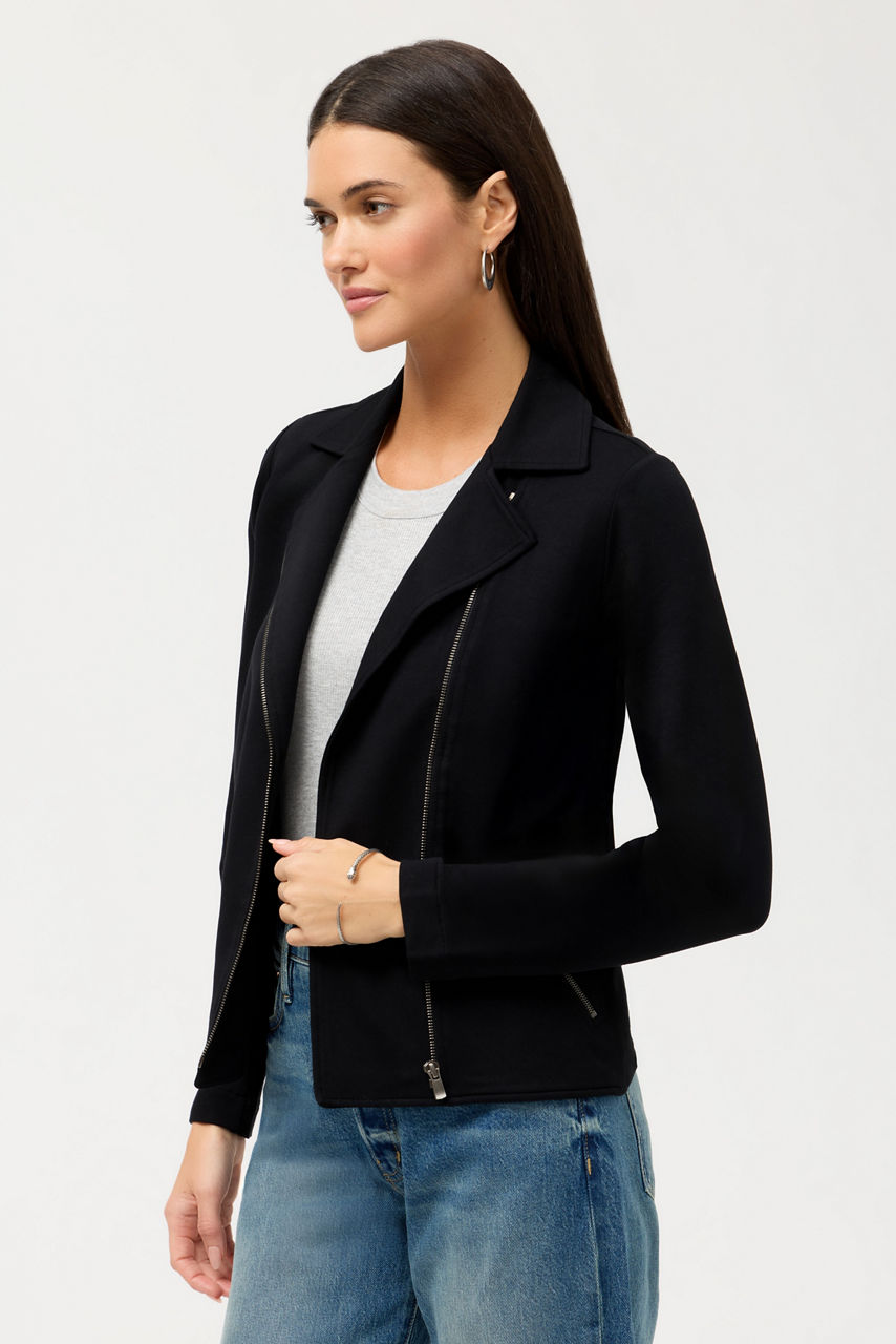 FRENCH TERRY MOTO JACKET, , large image 3