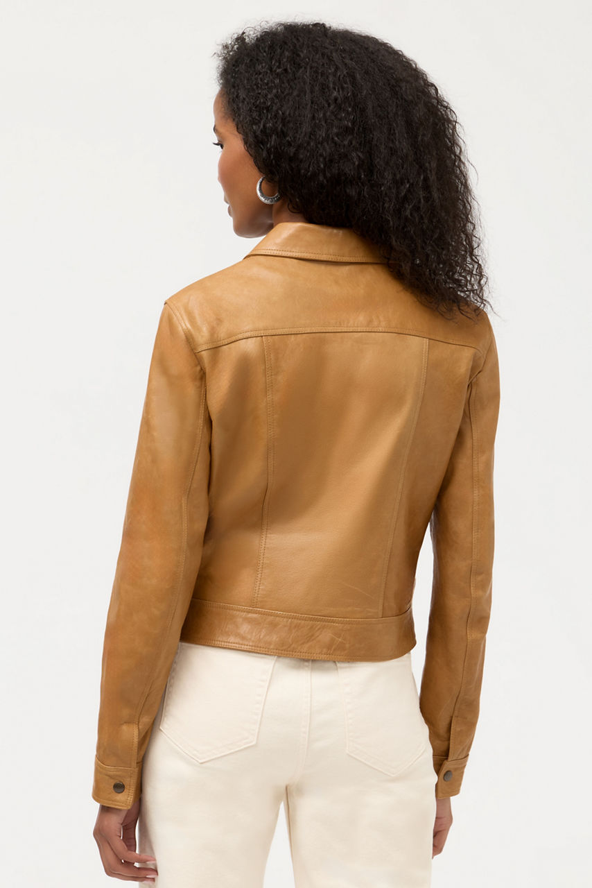 ITALIAN LEATHER BUCKLE JACKET, , large image 4