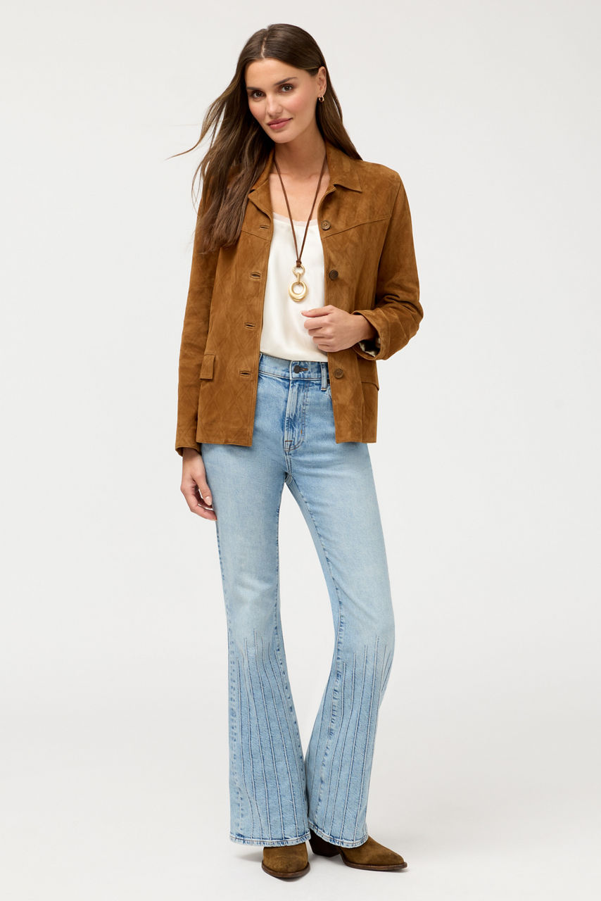 DIAMOND LASER ITALIAN SUEDE JACKET, , large image 2