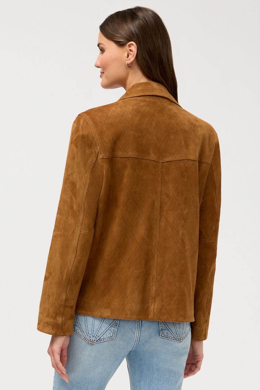 DIAMOND LASER ITALIAN SUEDE JACKET, , large image 4