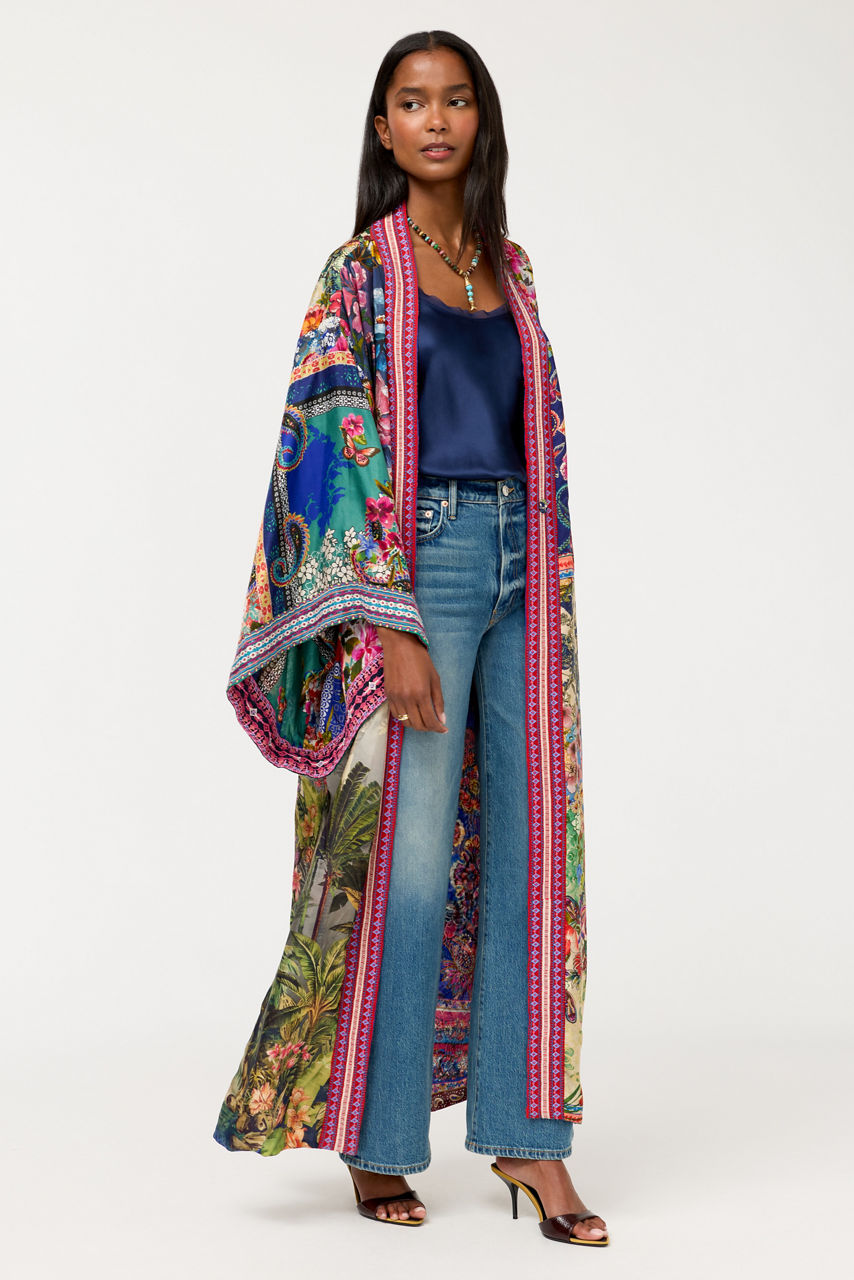 AZIZA REVERSIBLE LONG KIMONO, , large image 2