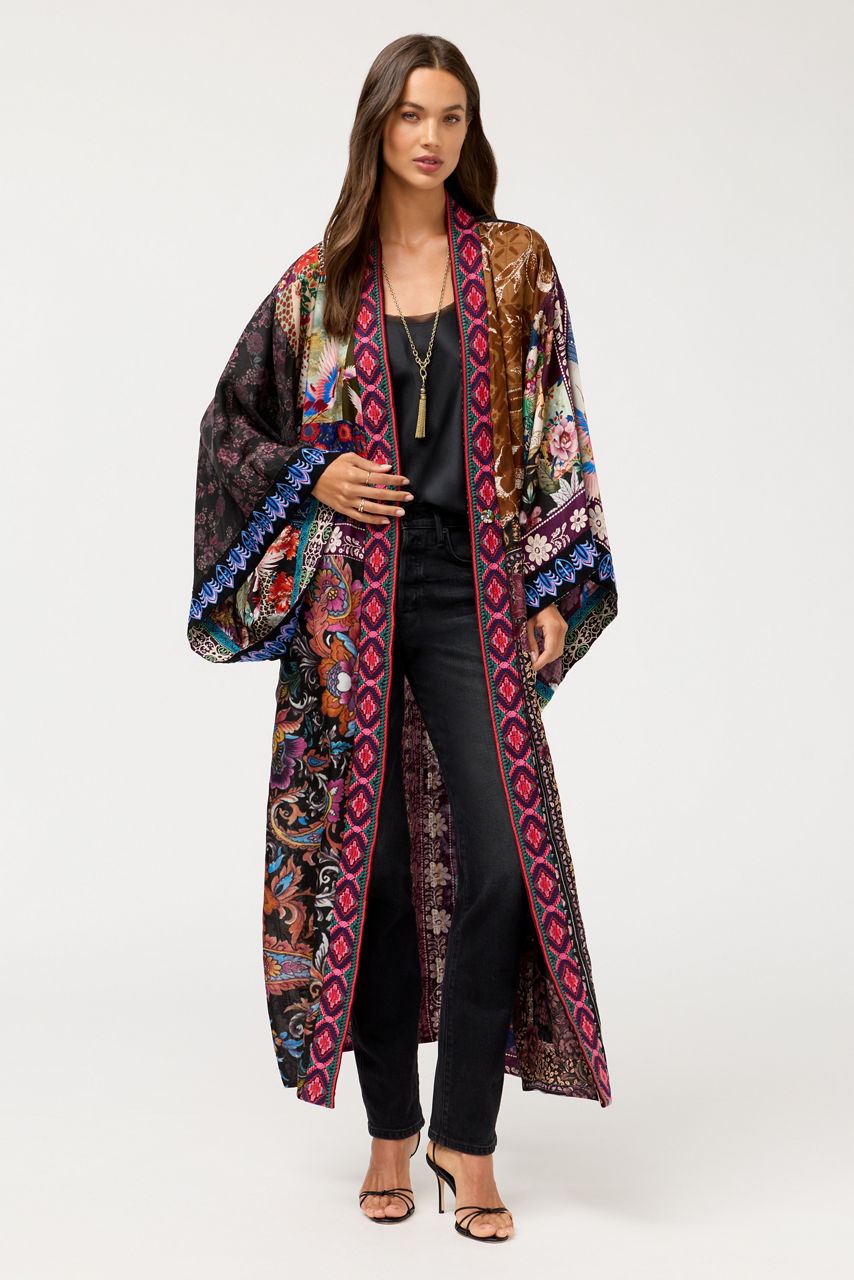 AZIZA REVERSIBLE LONG KIMONO, , large image 1