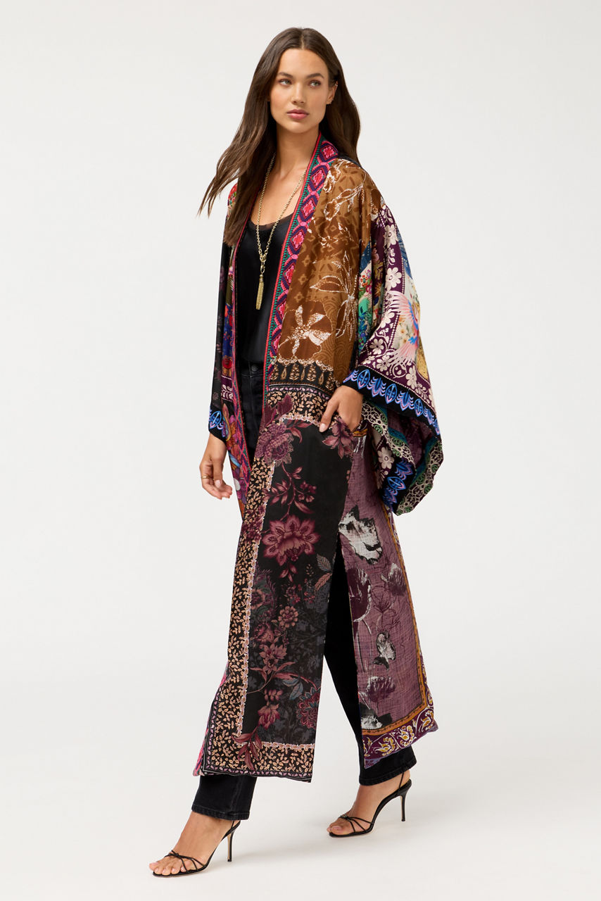 AZIZA REVERSIBLE LONG KIMONO, , large image 2