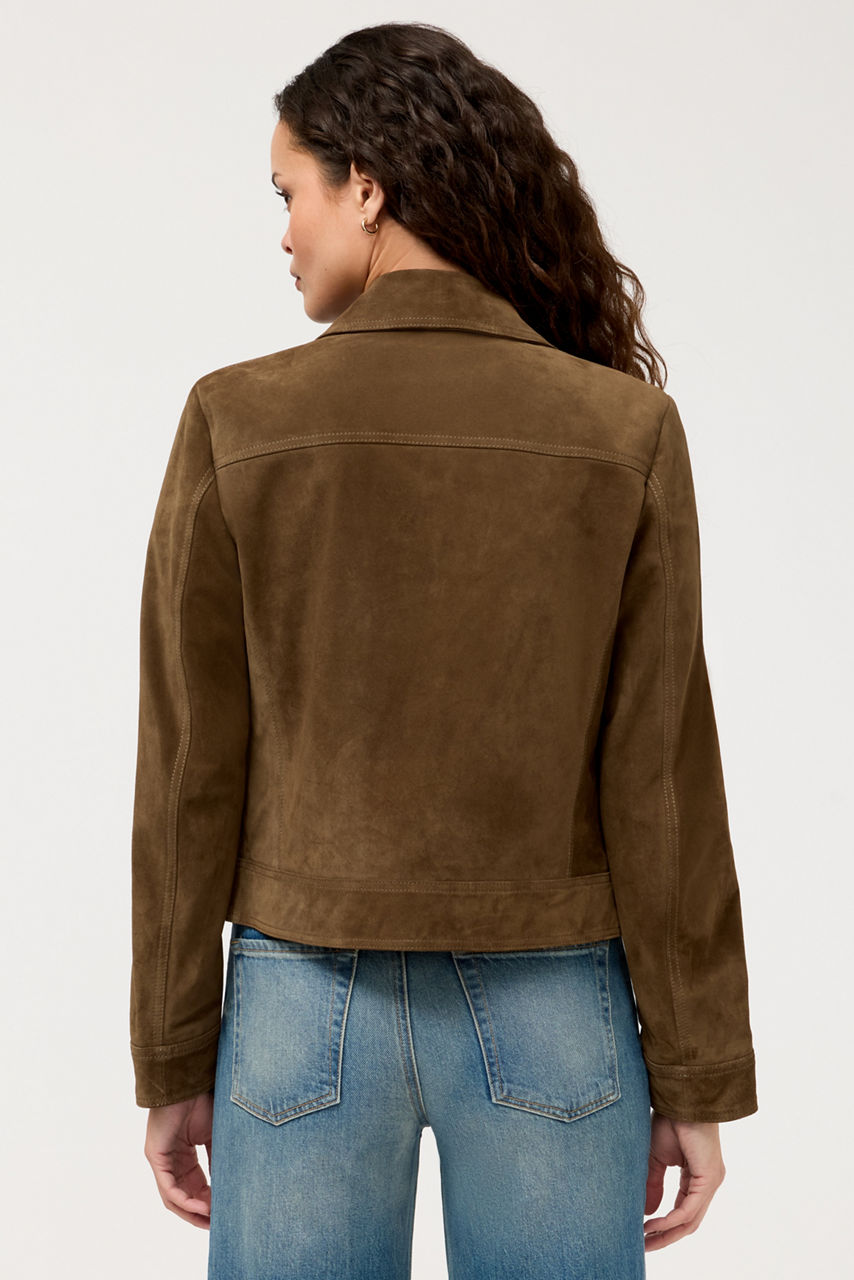 PATCH POCKET SUEDE CROPPED JACKET, , large image 3