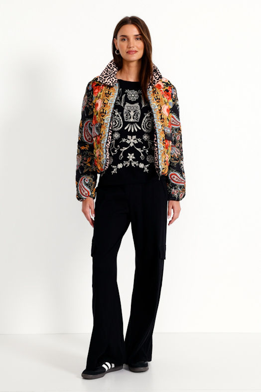 DIAMOND QUILTED CROPPED PUFFER, , large video