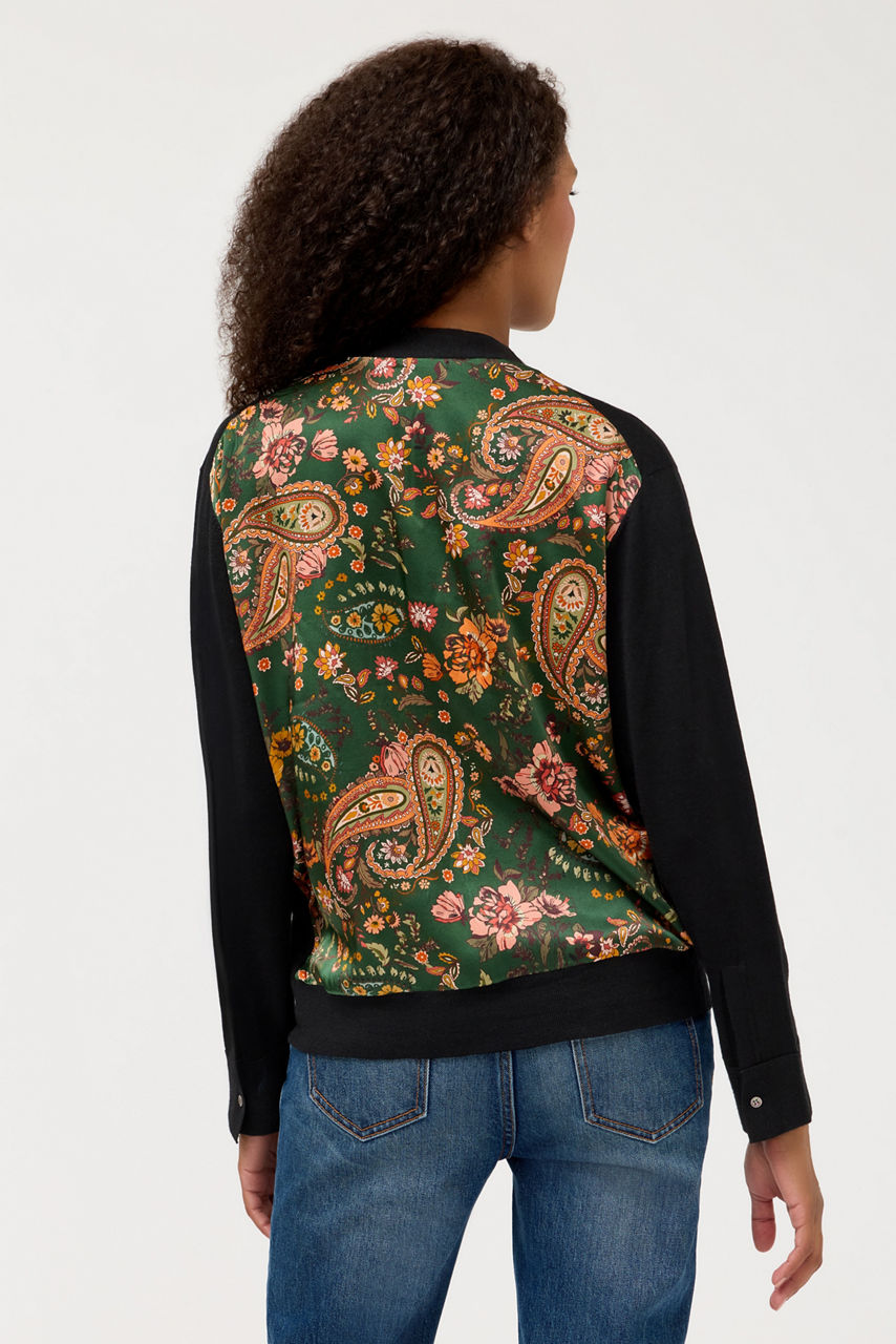 THE PRINTED KNIT V-NECK CARDIGAN, , large image 4