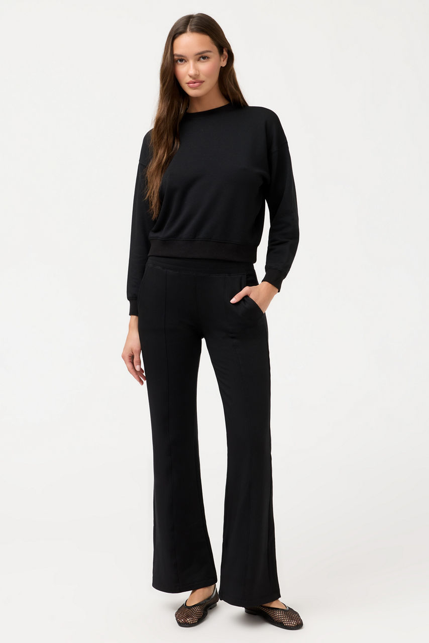 ESSENTIALS PINTUCK WIDE LEG PANT, , large image 1