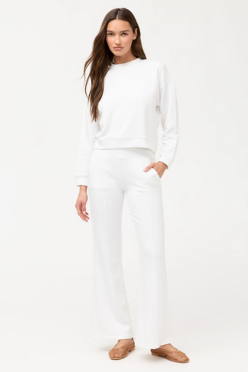 ESSENTIALS PINTUCK WIDE LEG PANT, , large image 1