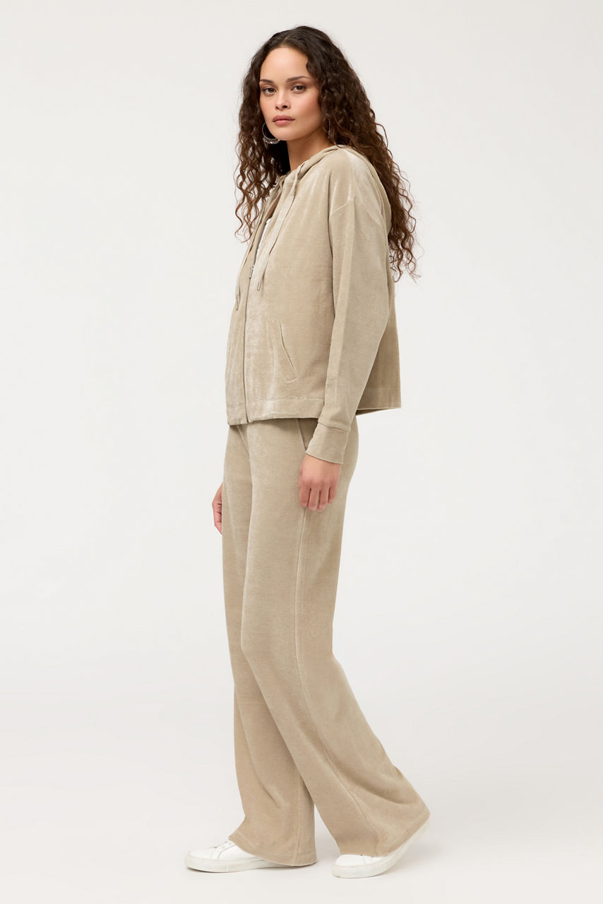 ESSENTIALS VELOUR WIDE LEG PANT, , large image 2