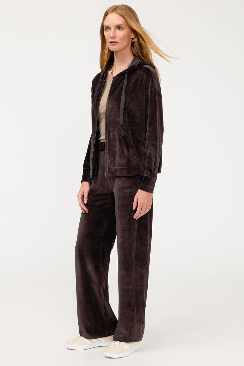 ESSENTIALS VELOUR WIDE LEG PANT, , large image 1