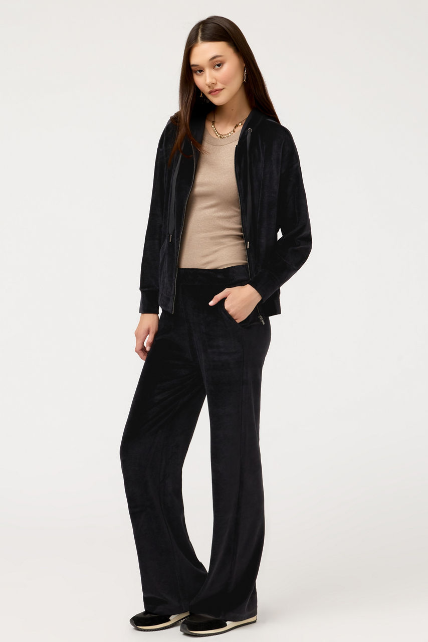 ESSENTIALS VELOUR WIDE LEG PANT, , large image 2