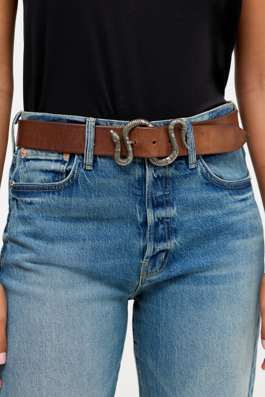 SERPENTINE ITALIAN LEATHER BELT, , large image 1