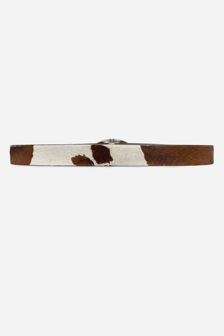 MACULATO ITALIAN CALF HAIR BELT, , large image 2